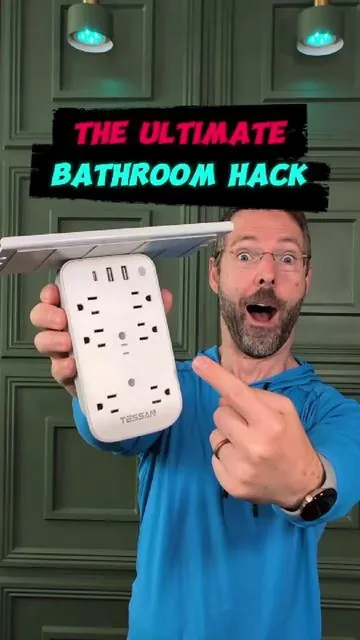 This bathroom hack solves multiple problems with one plug-in outlet extender. #bathroom #bathroomhacks #bathroomhack #bathroomorganization #outlet #outletextender #bathroomupgrade #homehacks #homehack #bathroomessentials @Tessan Shop US #tessan #tiktokshopcreatorpicks #lovemyhome  #creatorsearchinsights 