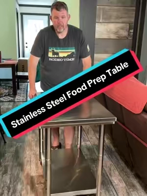 Stainless steel food prep table #stainlesstable #foodpreptable #stainlesssteeltable #tiktokmademebuyit #tiktokmarketplace #tiktokshop #tiktokshopcreatorpicks #dealsforyoudays 