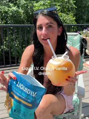 This new @Liquid I.V. flavor is my favorite childhood ice cream treat in electrolyte drink form, my entire summer has been made 🍊🍨 #liquidiv #liquidivpartner #orangevanilla #electrolytedrink #sportsdrink #rehydrate #watertok #workoutdrink #summerdrink #tiktokshopcreatorpicks #spotlightfinds #dealsforyoudays 