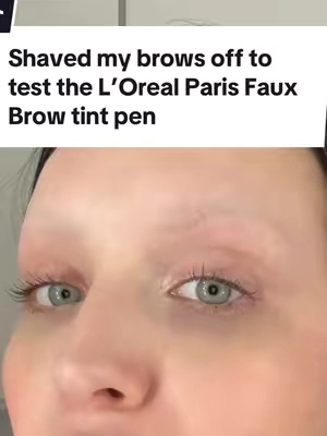Replying to @breadpitt just shaved my brows totally off to test out the @L’Oréal Paris faux brow tint pen #lorealparismakeup #lorealpariscosmetics #browpen #browtutorial 