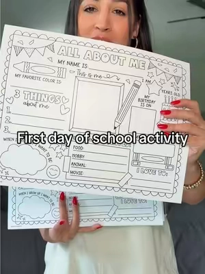 How cute are these posters! Perfect for teachers to do with students on the first day back to school! #backtoschool #teachers #elementaryteacher #firstdayofschool #dealsforyoudays 