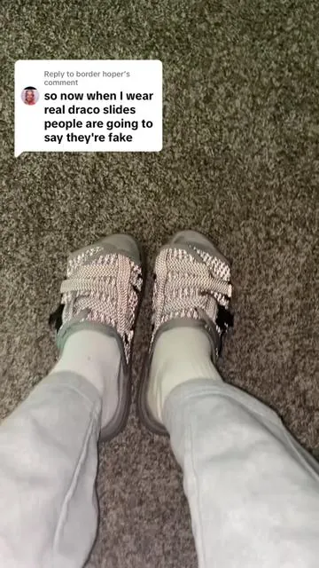 Replying to @border hoper these are the real Draco slides  #draco #dracoslides #slides #comfy #dealsforyoudays #tiktokshopsummerturnup #fashion #streetwear 
