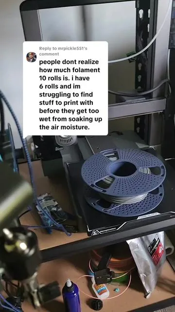 Replying to @mrpickle551 10 spools is a lot! #sunlu #sunlus4 #sunlufilament #filamentdryer #filamentdrying #plaplus #3dprinting #printtok #3dprinttok #fdmprinter #dryfilament #filamentsetup #printquality #printtips #affordabletech #tiktoktech #printgear #filamentcare #moisturecontrol #drybeforeprint #printsmart #budgetfilament #3dprinteressentials #makersoftiktok #fyp 