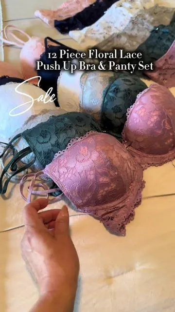 These floral lace bra sets from Elegant Pure are to cute and comfy and are true to size. Click link to get yours.  . #ad #elegantpure #undergarments #braset #bras #ttslevelup #lacebra #giftideasforher #pushupbra #tiktokshopcreatorpicks #fyp #foryou #ttsdelightnow #underwear #dealsforyoudays #superbranddaydfyd #treasurefinds #tiktokmademebuyit #dealsforeveryyou #superbrandday #womensfashion #womenswear #trending #floral 