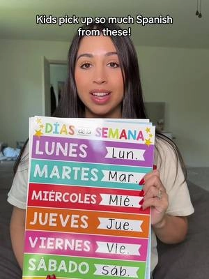 These 12 Spanish posters help my kids remember their Spanish! The are great for a playroom or homeschool room! #teachkidsspanish #learnspanish #educationalposters #homeschool #secondlanguage #spanishlesson 