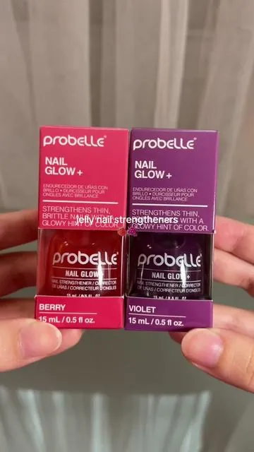 jelly nails but make them strong and healthy! 🍓🍇 using the Nail Glow+ Jelly tints in shades Berry and Violet by @Probelleofficial ✨ *linked on video #nailglowplus #healthynails #nailstrengthener #jellynails #jellynailpolish #jellsnailstutorial #jellynailinspo  #nailblush #weaknails #dealsforyoudays 