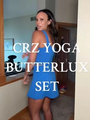 CRZ Yoga butterlux- look for less! Buttery soft sold separately! #crzyoga #crzyogabutterluxe #loungewear #skort #skortoutfit #workouttop 