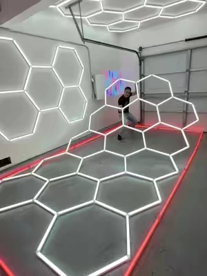 HYPERLITE DIY Hexagonal Lights #hexagonlights  #garagelights #garage  #GarageLighting #LEDLights #hyperlite #tiktokshopcreatorpicks #dealsforyoudays  #hyperlitemidyearchallenge @HyperliteOfficial 