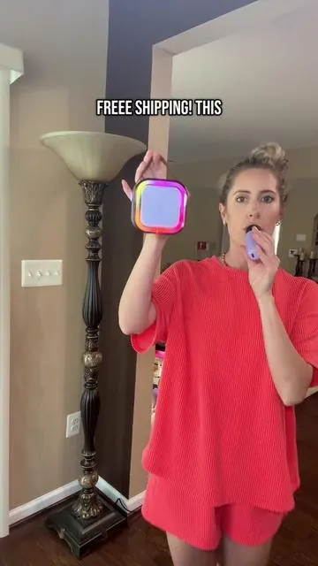 Perfect gift idea for kids! This voice changer karaoke machine is so fun #kidsgifts #giftsforkids #kidstoys #toysforkids #voicechanger #karaokemachine 