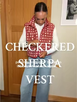 @TanmingFashion checkered Sherpa vest! How cute is this?! Runs on the smaller side, I sized up to a medium I’m 5’7 size 4. #vest #vestseason #fallfashion #falloutfits #fallfit #checkeredvest #sherpa #sherpavest #SuperBrandDayDFYD #SuperBrandDay #TikTokshopbacktoschool 