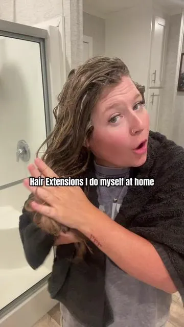 Being able to save money and do my hair extensions at home has been such a game changer! #hairextensions #fullshinehairextentions #tapeinhairextensions #dealsforyoudays 