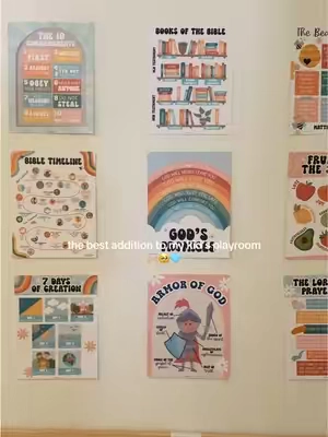 These bible posters are so beautiful and made by the sweetest company @Hadley Designs 🩵 what a great way to incorporate Jesus into your babies’ lives!!! #hadleydesigns #bibleposters #jesus #homeschool #sahm #playroom #biblestudy #bibleteaching #bibleforkids #christiantok #christianmom #littleminds #tiktokshopfinds #tiktokshoploveatfirstfind #supportsmallbusiness #tiktokshopdeals #dealsforyoudays #lordsprayer #armorofgod #booksofbible #beatitudes #tencommandments #fruitofthespirit #bibleschool #church #sundayschool #christiankids #youthgroup #playroomdecor #playroominspo #teachinglittleminds #playroomideas #biblewallart 