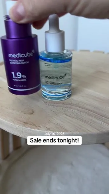 The Medicube Retinol Solution Youth Boosting Duo is under $35 today (July 16, 2025)! Choose between the PDRN Pink Peptide Eye Serum or the Hyaluronic Multi Peptide PDRN Serum, paired with the 1.9% Retinol Boosting Serum. Improve hydration, firmness, and skin texture for a smoother, more radiant glow. Sale ends tonight — and you can stack your extra TikTok coupon! #Medicube #Retinol #PDRN #KoreanSkincare #KBeauty 