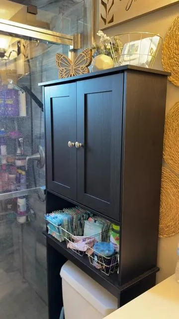 #fyp #foryou #tiktokshop #bathroomstorage #overthetoiletstorage #storagecabinet #flashsale #freeshipping 