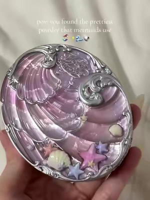 Flower Knows Shell's Jewel Collection Baked Powder. Shade: 02 Cloudy Pink💕✨☁️ #flowerknows #flowerknowsmakeup #flowerknowsgirl #facepowder @Flower Knows Makeup 