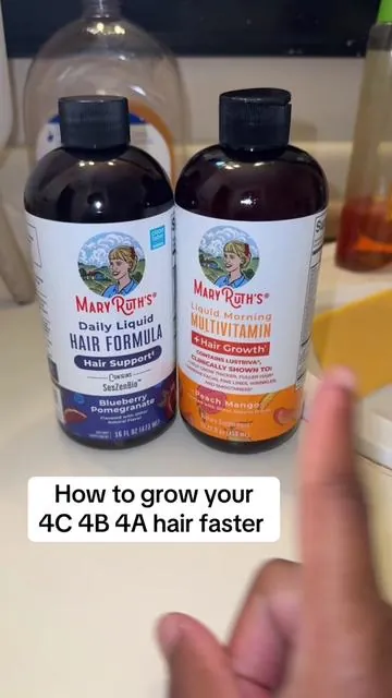 MaryRuth's Daily Liquid Hair Formula - Hair Support - Thicker Hair for Women #liquidhairsupport #hairgrowthjourney #thickerhair #haircareroutine #maryruthdailyliquidhairformula #seszenbio 