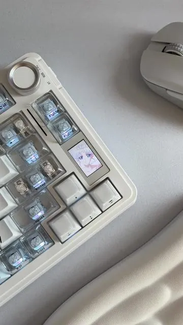 keeb inspired by lovely @gio ݁ᛪ༙ again! thank u @Aula @Aula for this beautiful keyboard 🤍 #whitepc #setup #setupinspo #setupideas #GamingSetup #trending #viral #whitesetup #keyboard #techtok #fyp #trending #viral #keyboard #dealsforyoudays #aula #f75pro  #mechanicalkeyboard #gamingkeyboard #keyboards #customkeyboard 