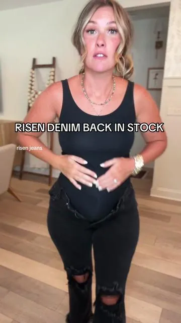 BACK IN STOCK 🖤 #momfashion #momstyle #momlife #OOTD #outfitideas #sahm #sahmlife #outfitinspo #outfitinspiration #comfyclothes #cute #cozy #giftguide #millennial #millenials #ttslevelup #tiktokshopjumpstartsale #ttshopdelightnow #tiktokshopcreatorpicks #tiktokshopcreatorfinds #fashionlookbook #whatiwore #momlife #fyp #MomsofTikTok #SummerFashion #springfashion #giftguide #ttshopfinds #Summer #tiktokshopspringglowup #fyp #DealsforYouDays #risenjeans #risendenim #risen 