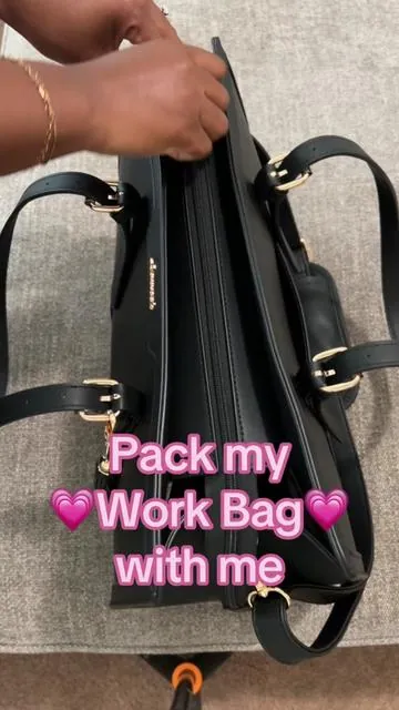 Pack my work tote with me from Lovevook 💗 @Lovevook Bags  This bag has great organization!  #lovevook #workbag #packwithme #tiktokshopbacktoschool #tiktokcreatorpicks #tiktokshopcreatorpick #worktote #workessentials 