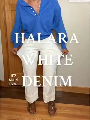 @Halara shop flex high waisted denim! These jeans are so incredibly comfortable! Come in several washes too! #halara #halarajeans #jeanshorts #whitejeans #whitedenim #TikTokshopbacktoschool 
