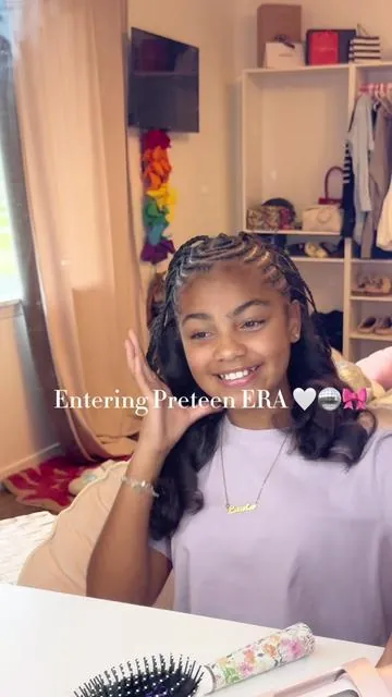 Layla wanted to try curling her braids with the Tymo CurlPro 🎀💕🪩 I loved this style so much! The curl- pro intelligently detects tangles to prevent hair snags, it was merely effortless to style her hair. She is so excited to style her hair for school using this super sleek and easy hair tool!   #tymocurlpro #tymobeauty #CurlsTYMO 