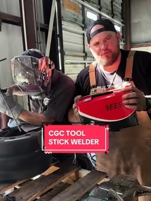 Can this little stick welder handle do the job? #fyp #metalfabrication #welder #stickwelder #tiktokshop #tools #ttshopdeals 