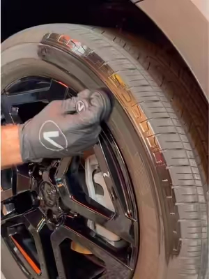 Wait Until The End 😍👀 Super Satisfying Car Detailing ASMR  - The VIKING Tire Shine Applicator Brush features ultra-soft, dense bristles that glide over your tire and into lettering and raised designs for a smooth, even application. A convenient stand is included for drying and easy storage. - #cardetailing #autodetailing #autodetail #detailing #carwash #satisfyingvideos #carwashing 