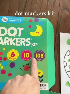 dot markers are a must have for toddler activities 👏🏼👏🏼 plus these come with activity pages!!! @jarmeloofficial #dotmarkers #toddlercrafts #activitybook #artsandcrafts #screenfreeplay 