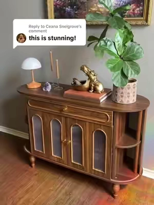 Replying to @Ceana Snelgrove TikTok shop has been a hidden gem for furniture! #furniture #sideboard #TikTokshopbacktoschool 