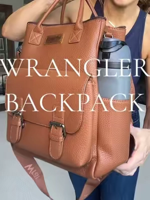Wrangler keeps on out doing themselves with their purse and backpack selection. The quality is really good and at an amazing price point too. #wranglerbackpack #wranglerpurse #wranglertotebags #backpacks #leatherbackpack 