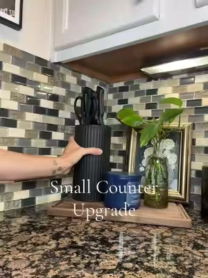 I could never put a big knife block back in my kitchen after having one of these! #knifeset #knifeblock #smallkitchenideas #modernknifeset #tiktokshopcreatorpicks 
