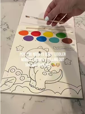 Need a few peaceful toddler minutes at home or while you’re out and about? This coloring book only requires a small bit of water to get started; and it’s watercolor so it wipes off easily 🎨 #momhack #toddleractivities  #TikTokMadeMeBuyIt #MomTok #ToddlerMom #JarMelo #PaintWithWater #quiettimeactivities #ToddlerApproved #TravelWithToddlers #ScreenFreeFun #MomLifeHack #ToyTok  #TwinMom #TikTokshopbacktoschool 