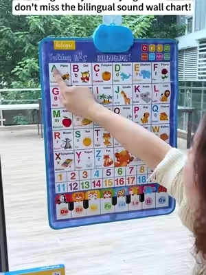 Touch, sing, play & learn — this wall chart is the ultimate educational gift for toddlers! #baby2025 #toys #learnenglish #LanguageLearning 