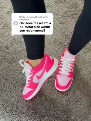 Replying to @ashleyklinkerman getting the kids sizes can be more fun with their color options! These Nike Air Jordan’s are super comfy and the cutest pinks! Ships super fast! #nikeairjordan #pinknikes #womensshoes #pinkshoes #nikeshoes @Fly Kicks 