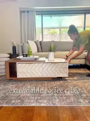 When your coffee table is secretly the hardest working piece in the room ☕✨ #coffeetable #furniture #extendabletable #livingroomdecor @Tribesigns 