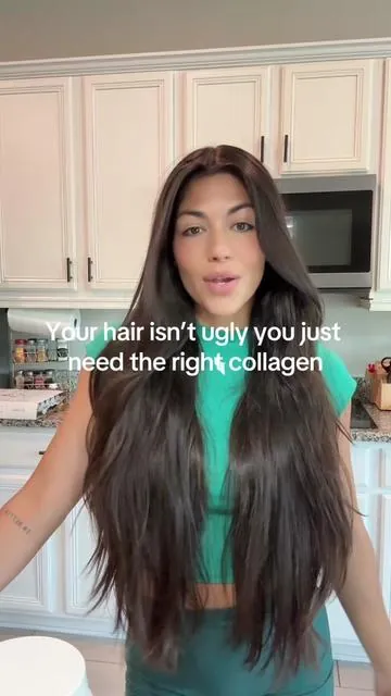 Those before pictures are scary 🫣 #hairtransformation #hairtok #collagen #collagenpowder #longhair 