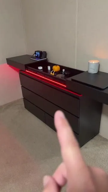 I know your dresser can’t do what this LED Dresser from @Sikaic Official can do!  #dresser #bedroomdecor #bedroomfurniture #homedecor #bedroommakeover 