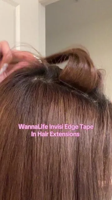 @WENNALIFE I used 3 and a half packs of 24” in the color 4 Chocolate Brown. #Wennalife #tapeinextensions #Invisiedgetapein #TapeInInstall #Fyp 