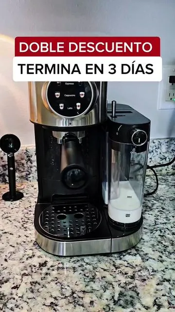 Doble descuento para esta cafetera 🔥🔥 TERMINA EN 3 DIAS 🚨🚨 #tiktokshop #descuento #café #espressomachine #capuccino 