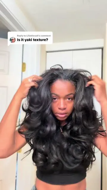 Replying to @Liliekhrush  I can’t be fake the yaki texture is fire!!! 🔥 #fyp #wiginstall #halfwig #wigtok #quickhairstyle 