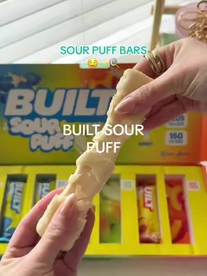 SOUR PUFF PROTEIN BARS just dropped today! 🤤🍭 sour & sweeet! @BUILT.BAR #builtbar #builtsourpuff #proteinbars #builtpuffbars #proteinbar 