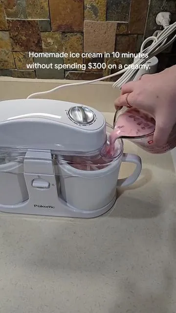AND you can do two flavors at once 🍨 #icecreammaker #homemadeicecream #icecream #susteas #kitchenfinds  ice cream machine how to make ice cream at home kitchen must haves  kitchen gadgets