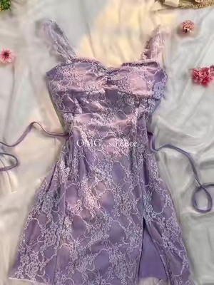 No woman can resist this backless lace dress💜💜💜 #womensfashion #y2k #tanktopstyle #dress #lacedress #lace #backless #floraldress #sexydress #cutedress #tiktokshopblackfriday #tiktokshopholidayhaul #fyp #casualoutfits #womensdresses #partydress #mydress 