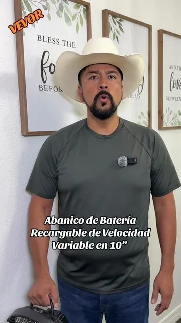 @Vevor_US Abanico de batería recargable de velocidad variable en 10” para trabajo campamento o oficina e incluso cuando estás cocinando. #fan #campingfan #batteryfan #outdoorfan #vevor 