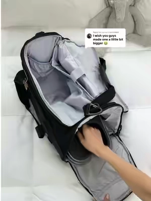 Replying to @𝕄𝕒𝕣𝕚𝕒𝕟𝕥 Yes we actually made a bigger one!!!🥳 Still holds your yoga mat now with room for your shoes too🤩🤩🤩#bagsmart #gymbag #gymessentials #Fitness #gymhack 
