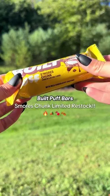 🔥🌟 Limited Restock Alert! 🌟🔥 The S'mores Chunk Built Puff Bar is back and better than ever! 🥳 Indulge in that fluffy marshmallow filling, rich milk chocolate coating, and crunchy graham cracker chunks on top. 🍫🍪 Don’t miss out—these delicious treats will fly off the shelves! Grab yours before they’re gone! 🏃‍♂️💨 #BuiltPuffbars #LimitedEdition #SmoreDeliciousness #TikTokShop #kickstart #builtpuffbar #proteinbar 