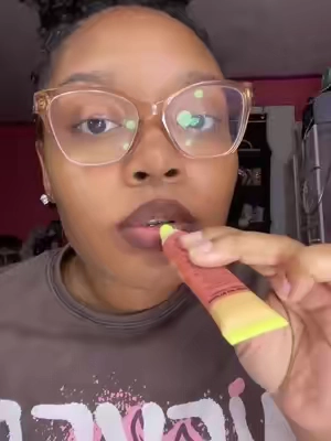 Trying @madebymitchell Matte Lip Cream for the first time!!  Shade: Honey Iced Tea 🍯😍 What other shade should I try next? #madebymitchell #matte #lipcream #lipcombo #viral 