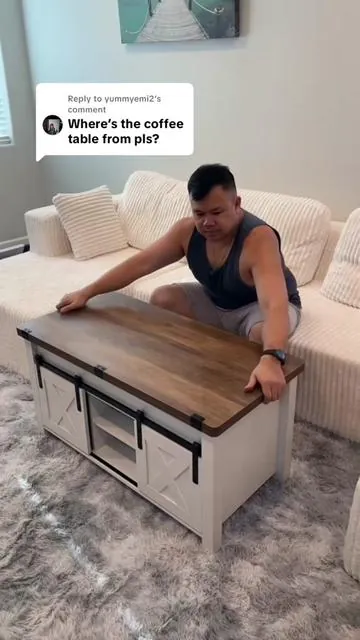 Replying to @yummyemi2 This is where I got my coffee table! #livingroom #coffeetable #studioapartment #livingroomdecor #tiktokshopcreatorpicks #tiktokshoplabordaysale 