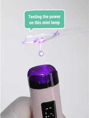 Testing the power on this mini lamp✨ #melodysusienails #naillamp #nailtech #nailbeginner #TikTokShopLaborDaySale