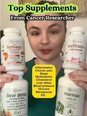 These are my top choices for what to take every day if I had to choose, turmeric, saffron, moringa, and a great herbal liver detox blend to target everything holistically! #turmeric #saffron #moringa #liverdetox #holistichealth 